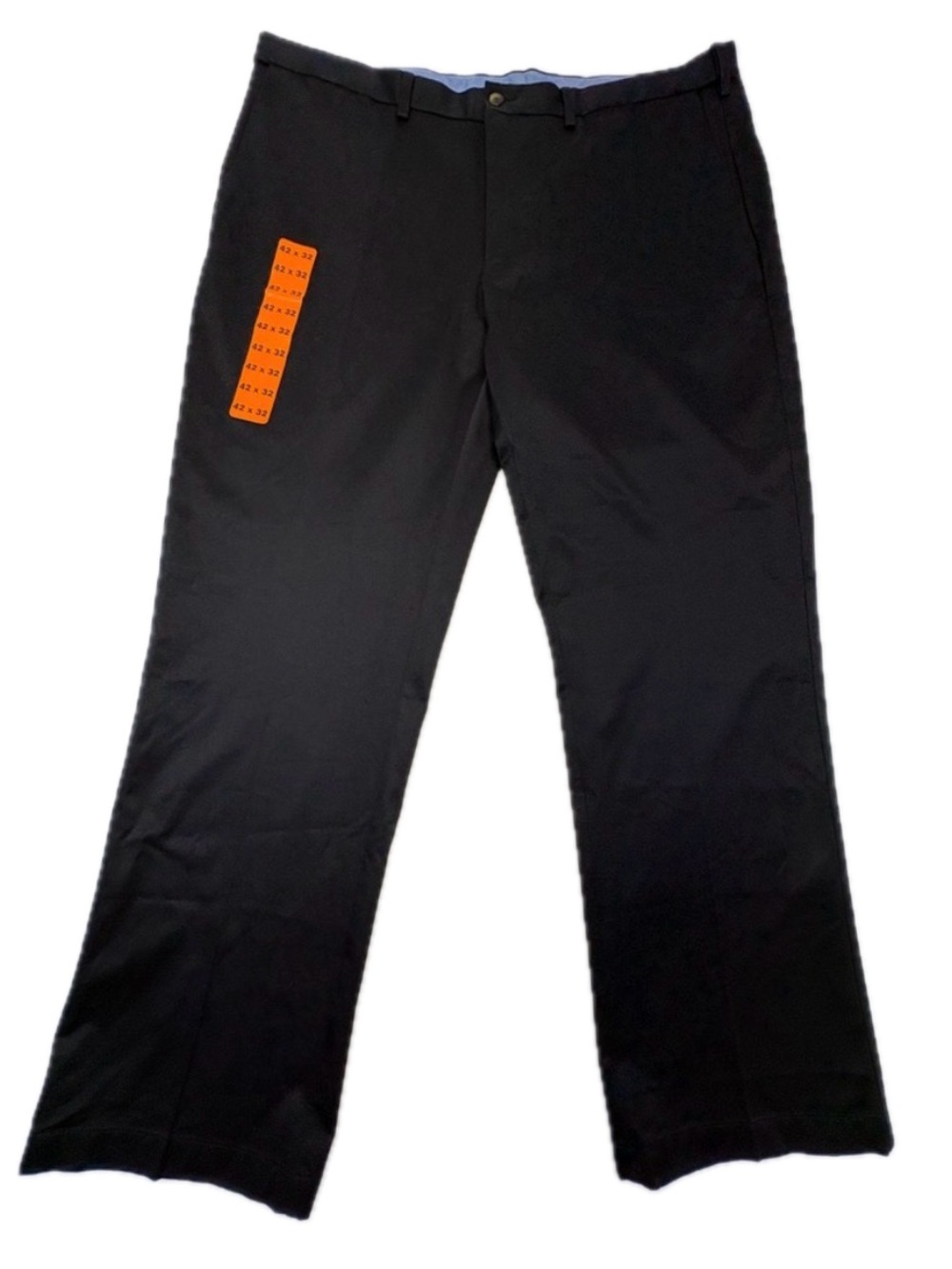 NWT Haggar Premium  Dress Khakis- Black Straight Fit 42x32